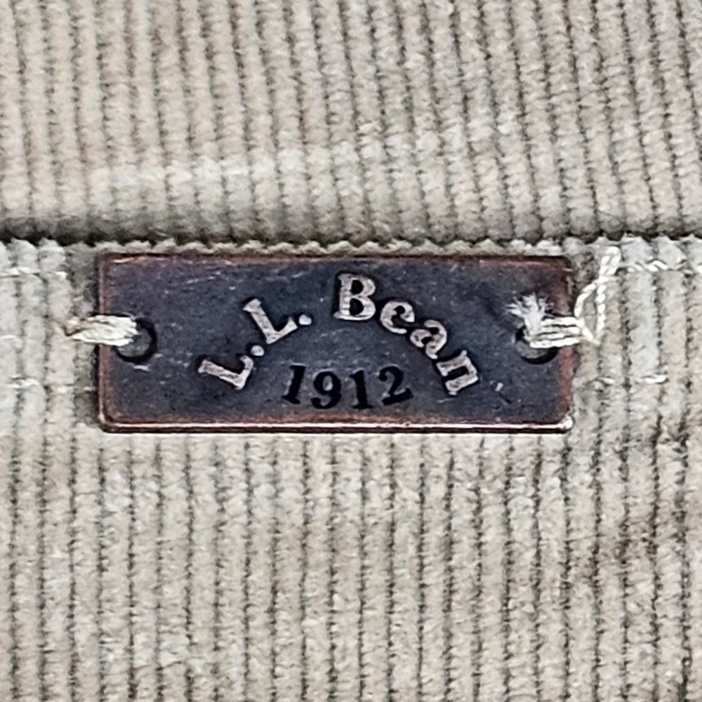 L.L.Bean Favorite Petite Fit Corduroy Pants Womens 14 Tan Classic Straight Leg‎ - Picture 9 of 13